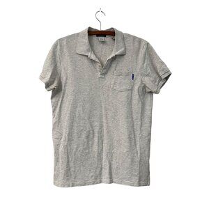 Scotch Soda Blauwatch Amsterdam Mens Gray Short Sleeve Polo Shirt Large